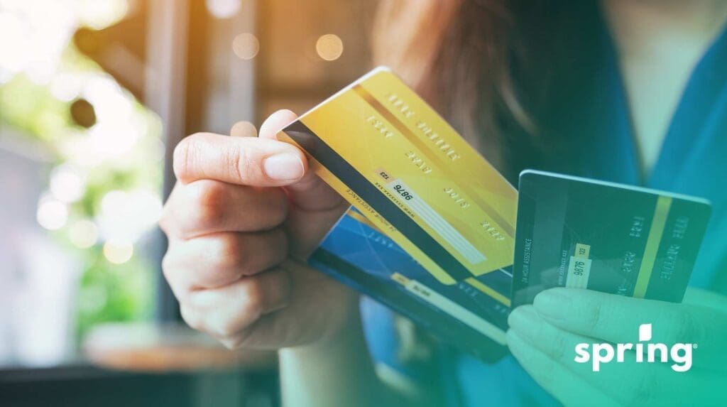 Woman with low interest credit cards