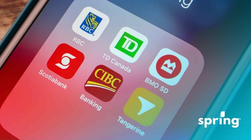 Bank account offers in Canada shown on smartphone screen