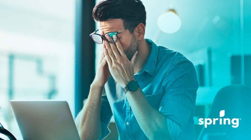Man stressed from living paycheque to paycheque
