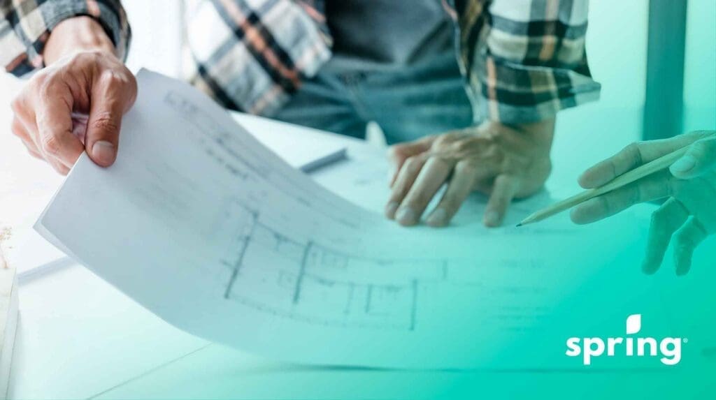 Inspecting plans for a home builders mortgage