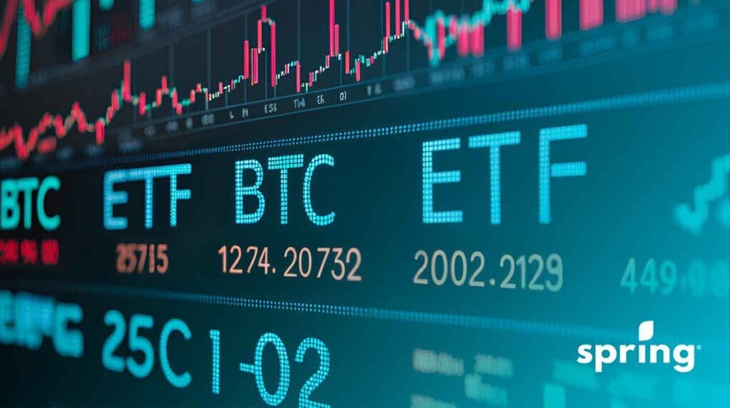 ETFs on computer screen